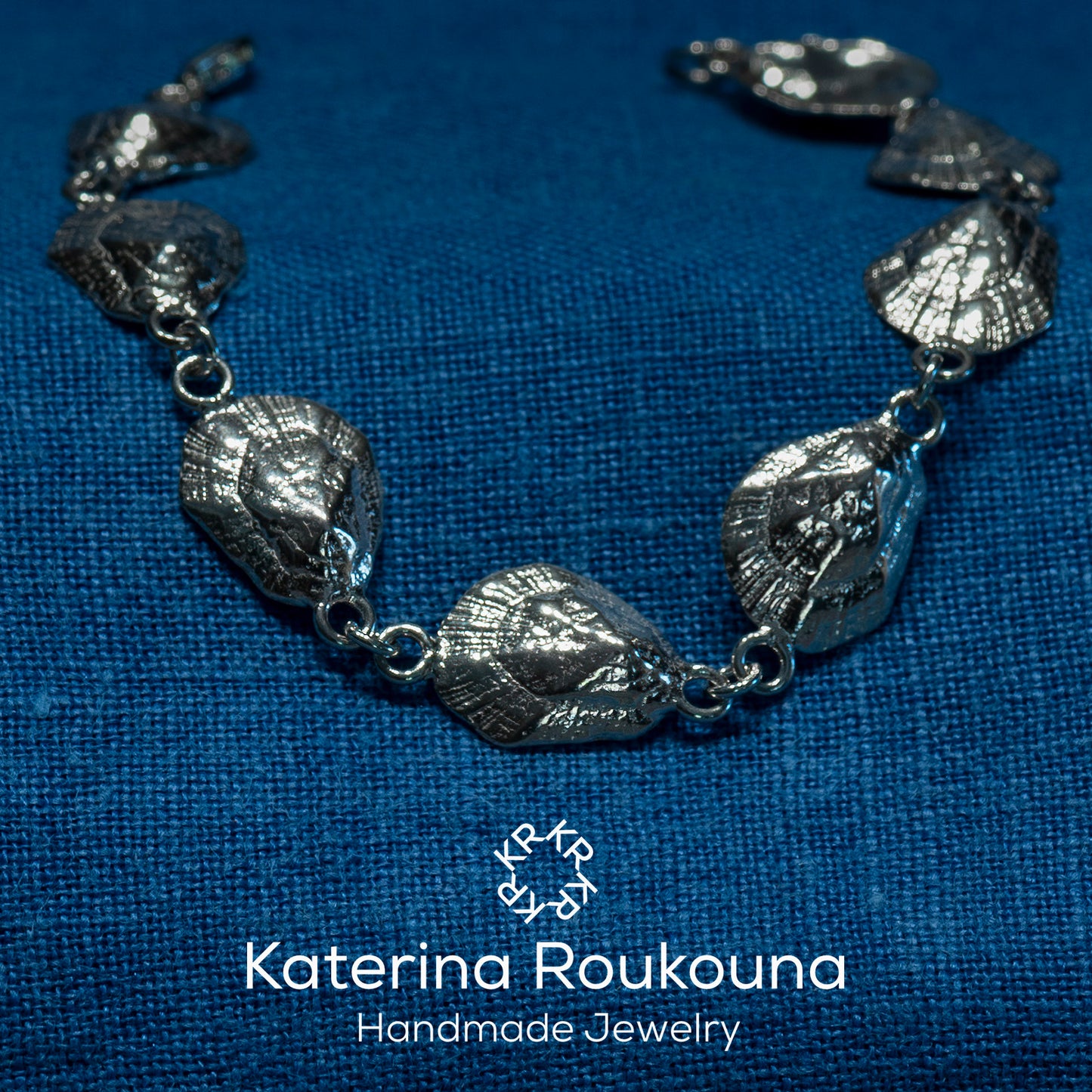 Sterling silver bracelet with limpets