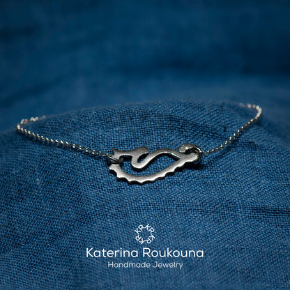 Sterling silver bracelet with an hippocampus