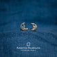 Tiny Moon Stud Earrings - Katerina Roukouna
