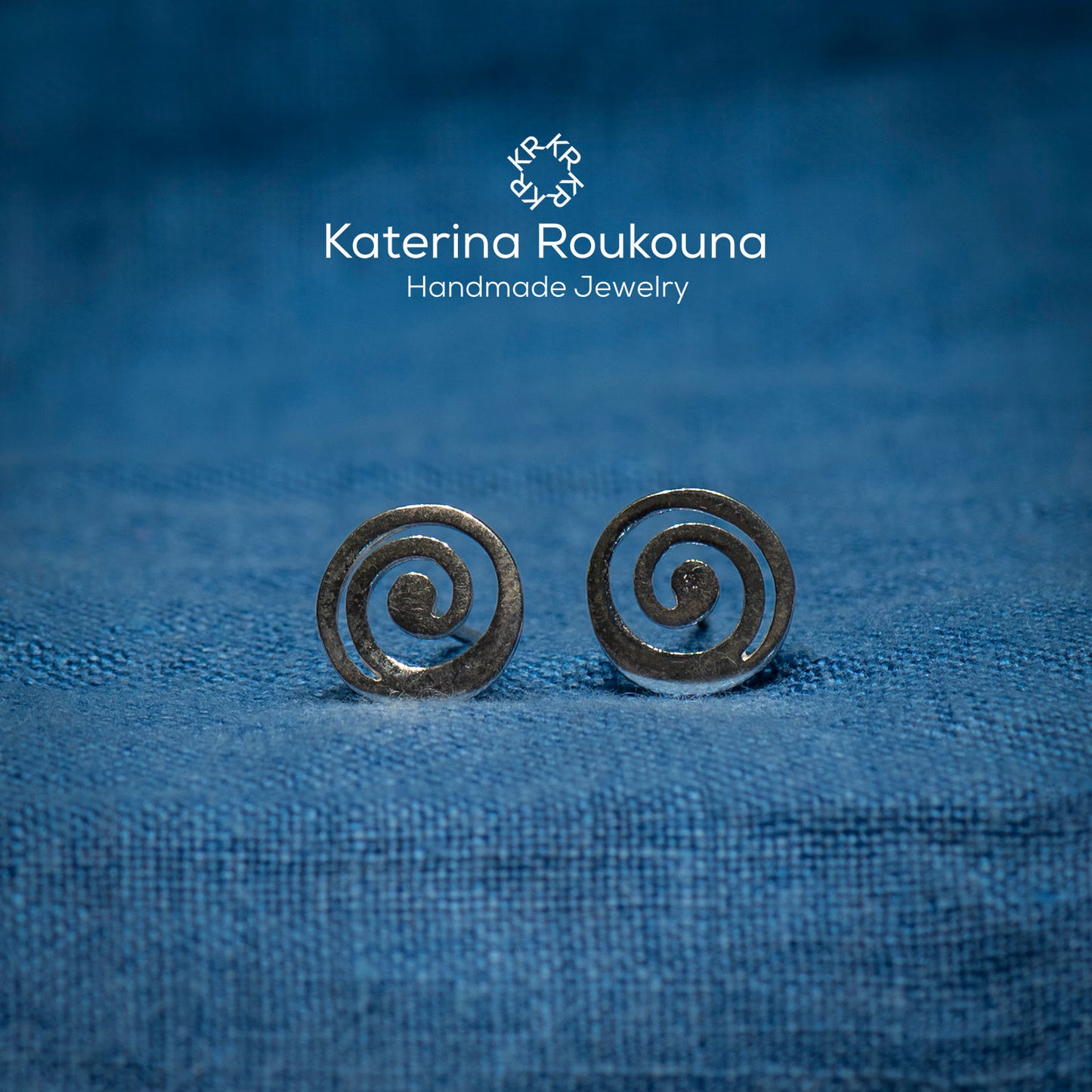 Medium Spiral Stud Earrings - Katerina Roukouna