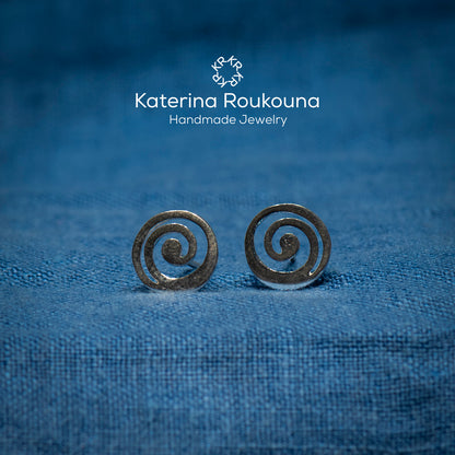 Medium Spiral Stud Earrings - Katerina Roukouna