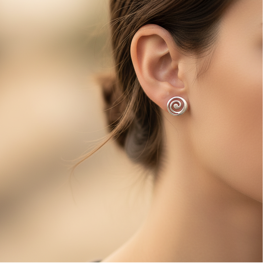 Spiral Stud Earrings (II) - Katerina Roukouna