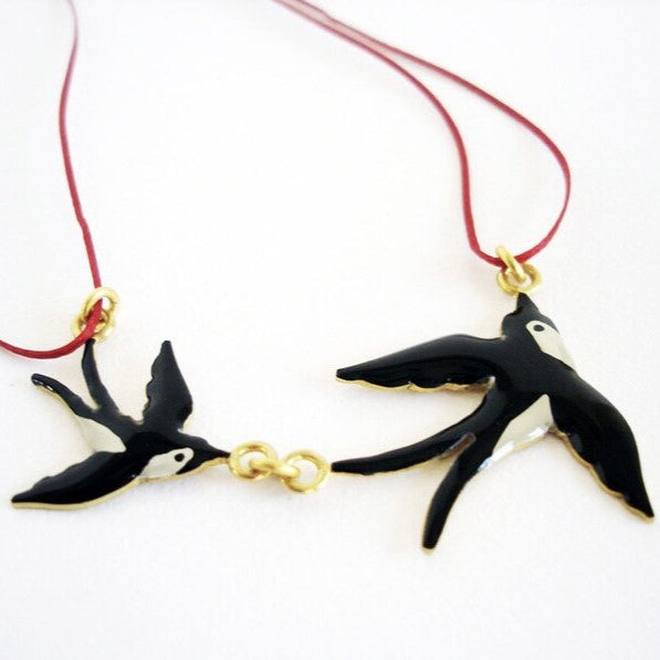 Swallow necklace - Katerina Roukouna