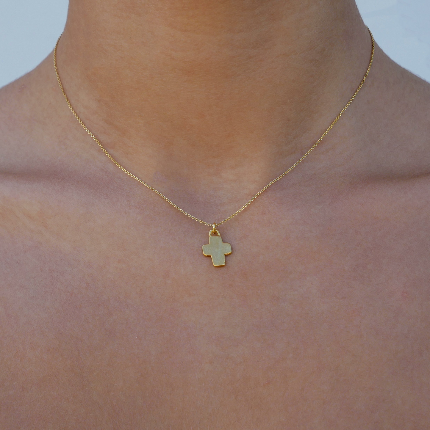 Tiny Gold Plated Cross