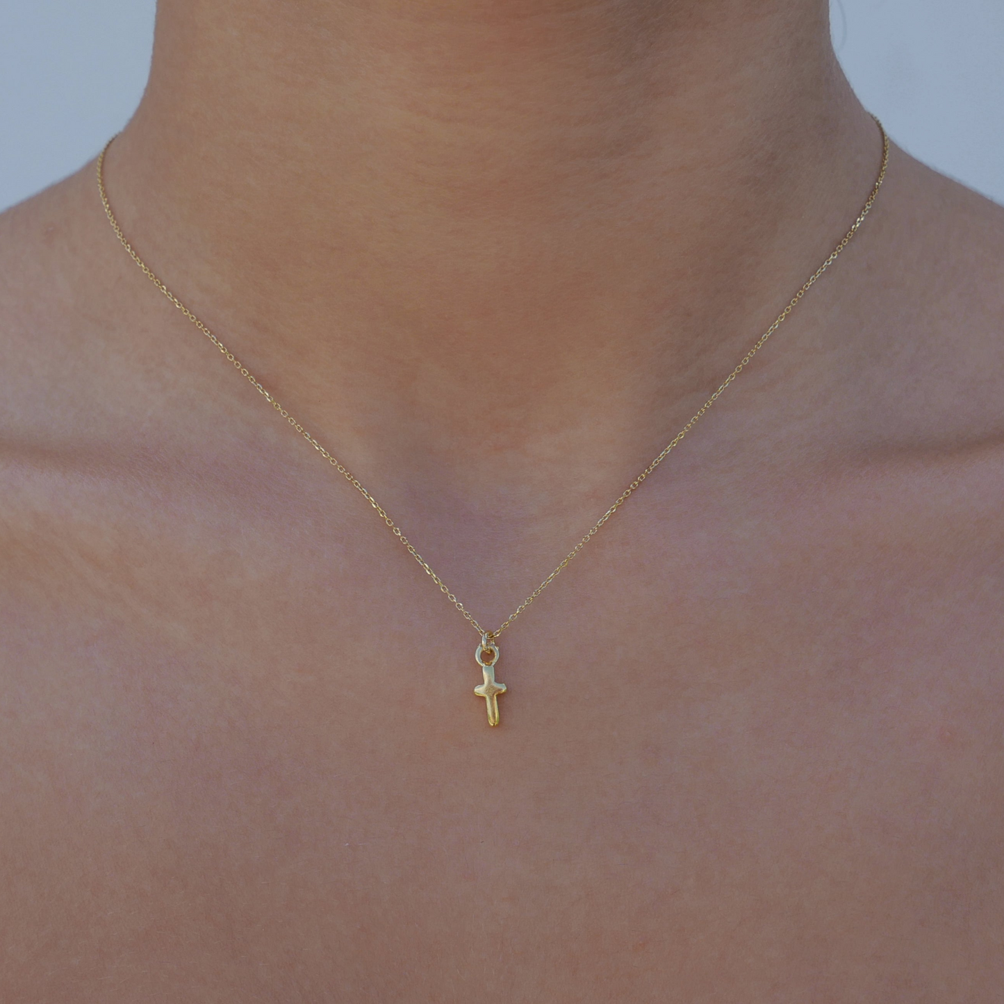 Tiny thin Gold Plated Cross