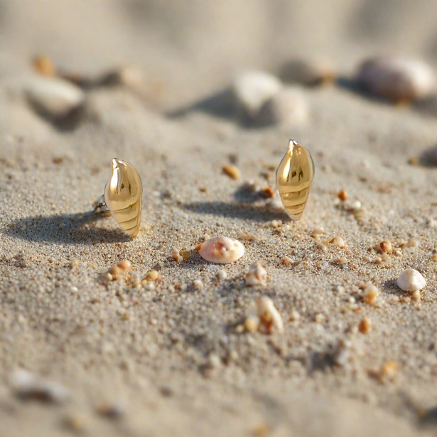 Tiny Seashell Stud Earrings - Katerina Roukouna
