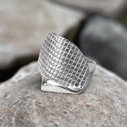 UNFOLD Silver Ring