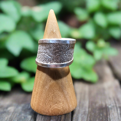 Egraved silver ring