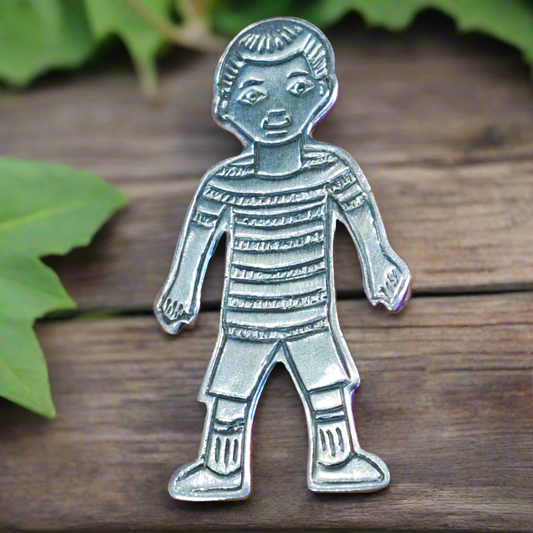 Boy- sterling silver brooch