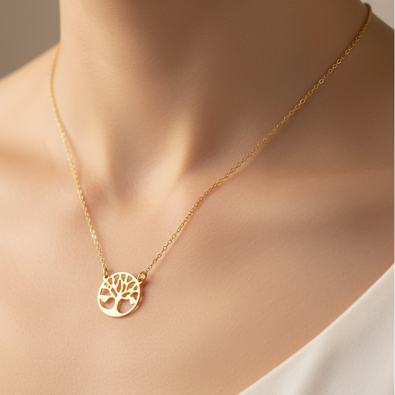 Tree of life 14K gold necklace - Katerina Roukouna