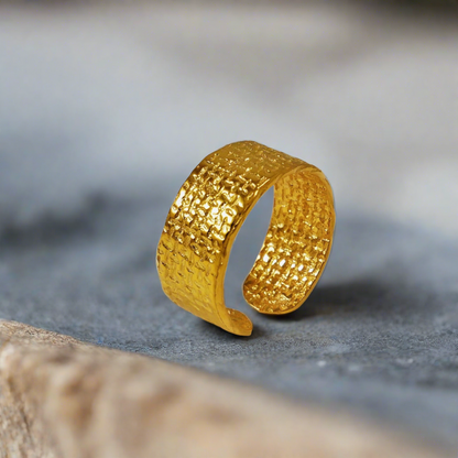 PATH gold plated silver ring