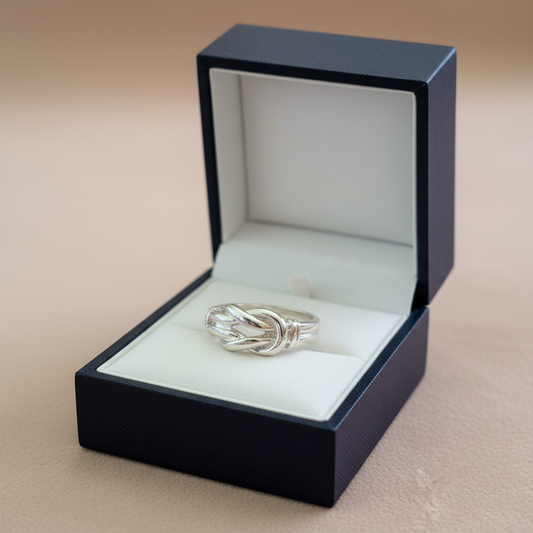 Sterling silver ring with ancient Greek design- Hercules' knot - Katerina Roukouna