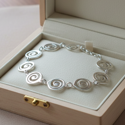Spiral sterling silver bracelet - Katerina Roukouna