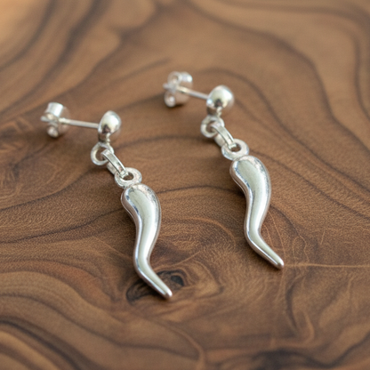 Sterling silver earrings- peppers - Katerina Roukouna