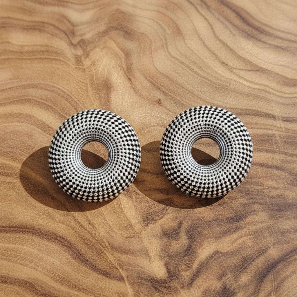 Round ethnic style earrings