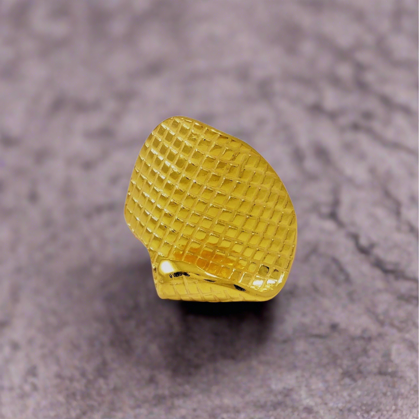 Unfold gold plated silver ring