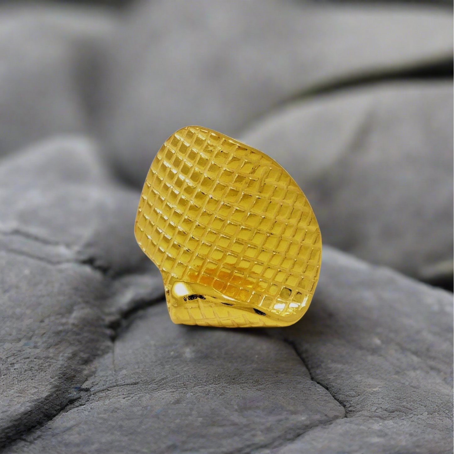 Unfold gold plated silver ring