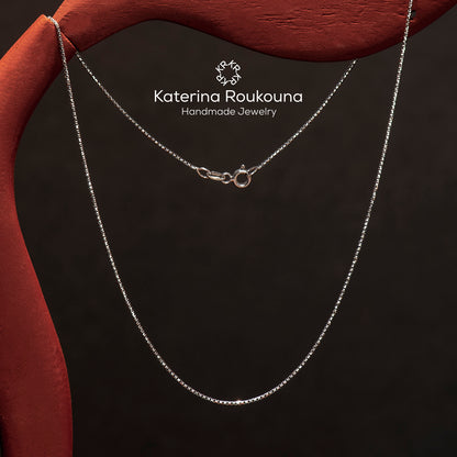 14k white gold elegant chain