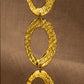 Oval gold plated sterling silver earrings