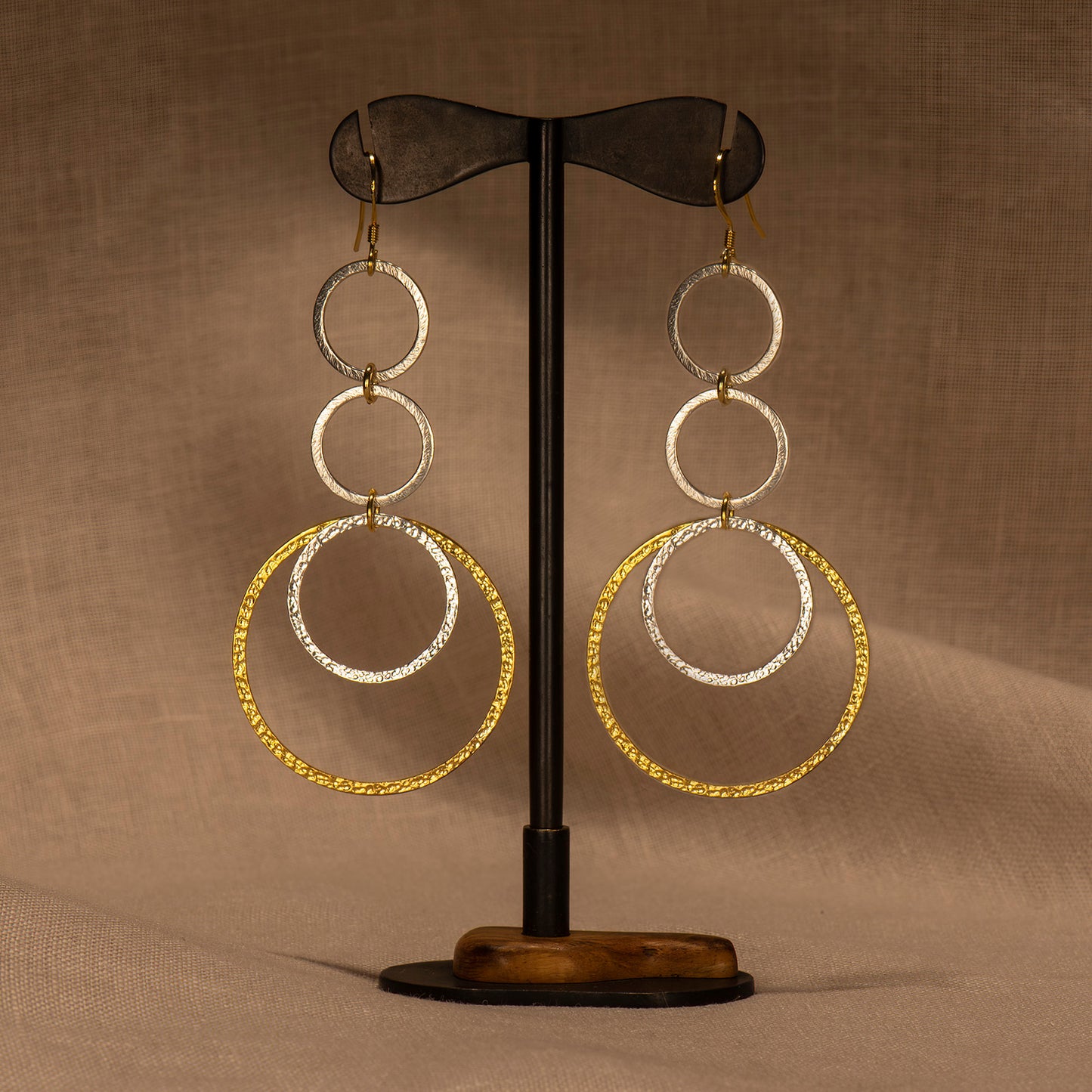 Circles  sterling silver earrings