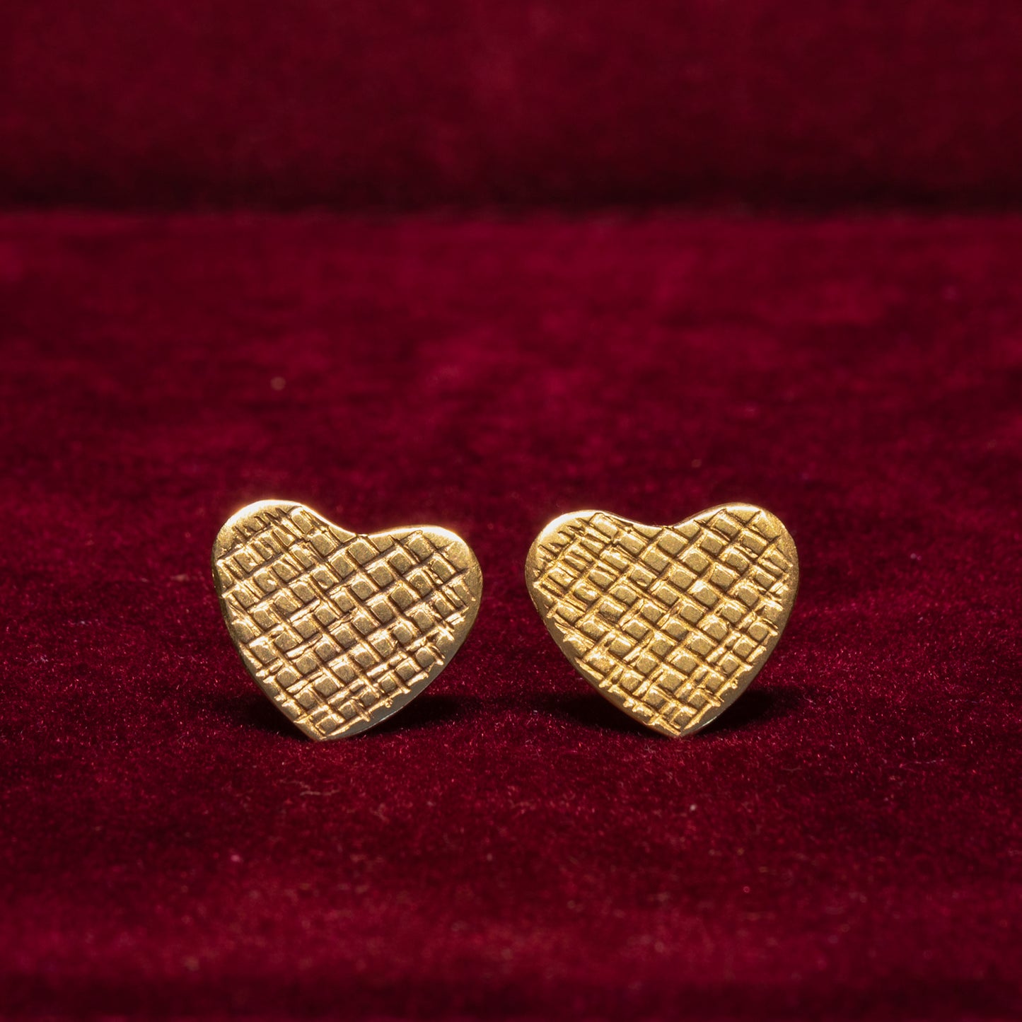 14k Gold  earrings -Hearts