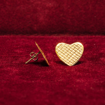 14K Gold  earrings -Hearts