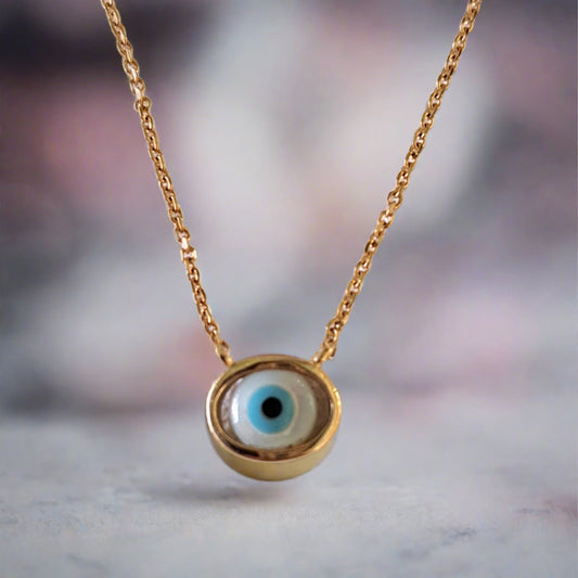 Evil eye 14K Gold necklace