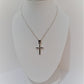 14k White Gold Cross-s