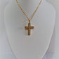 14k Yellow Cross with zirkons (IV)