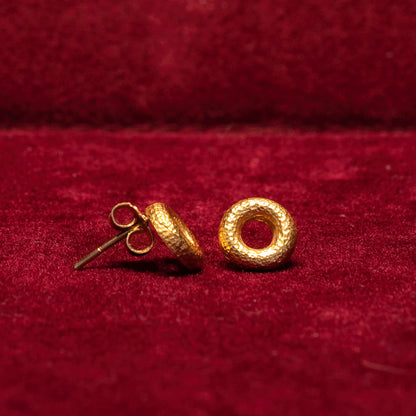 Σκουλαρίκια από χρυσό 18Κ -κύκλοι.