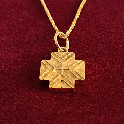 18k Handmade Gold Cross
