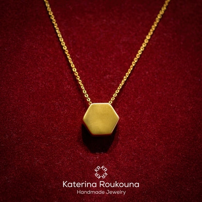 18K Gold polygon necklace - Katerina Roukouna
