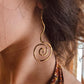 One Line Spiral Silver Earrings - Katerina Roukouna