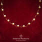 18k Gold wave necklace with pearls