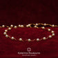 18k Gold wave necklace with pearls