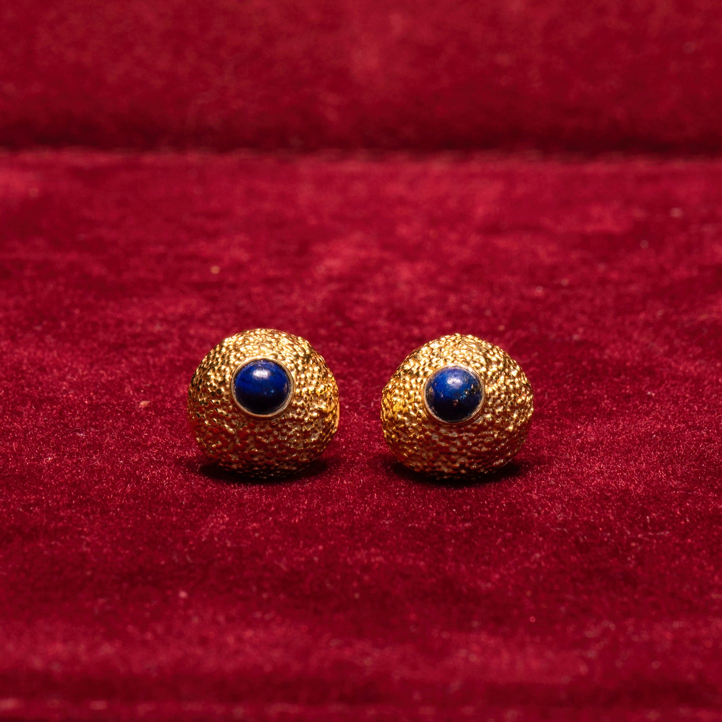 14Κ Gold earrings with lapis jazouli