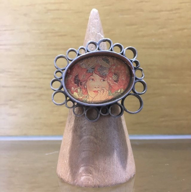 Handmade vintage silver ring