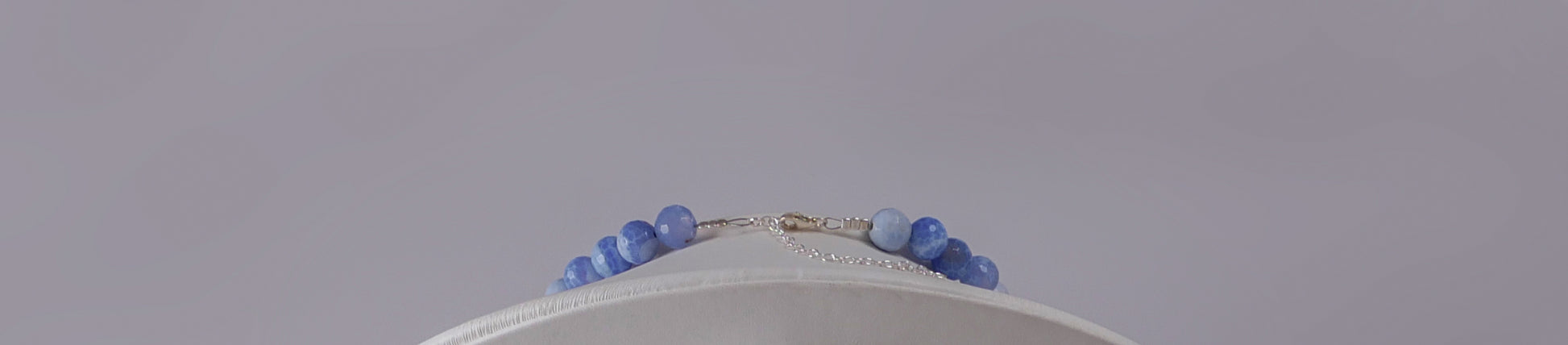 Blue Agates and Sterling Silver Necklace - Katerina Roukouna