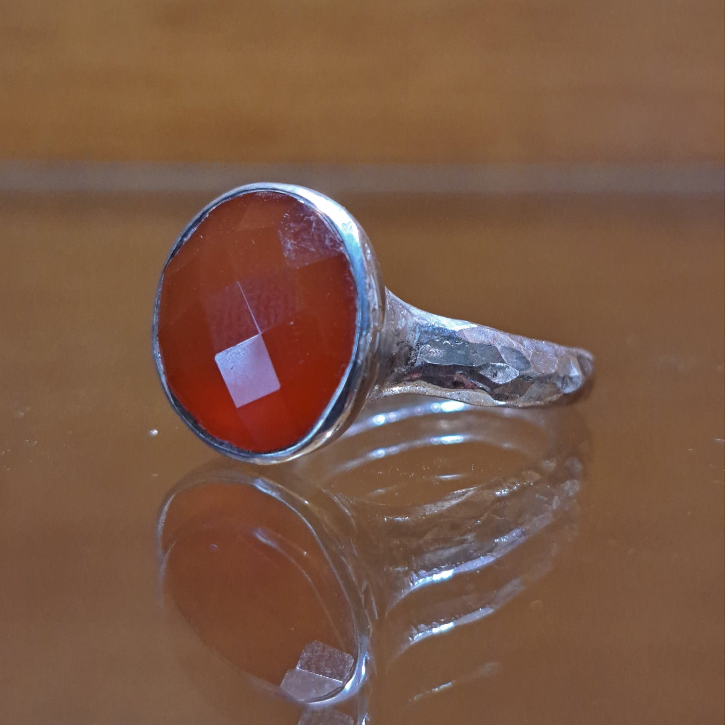 Carneol sterling silver ring