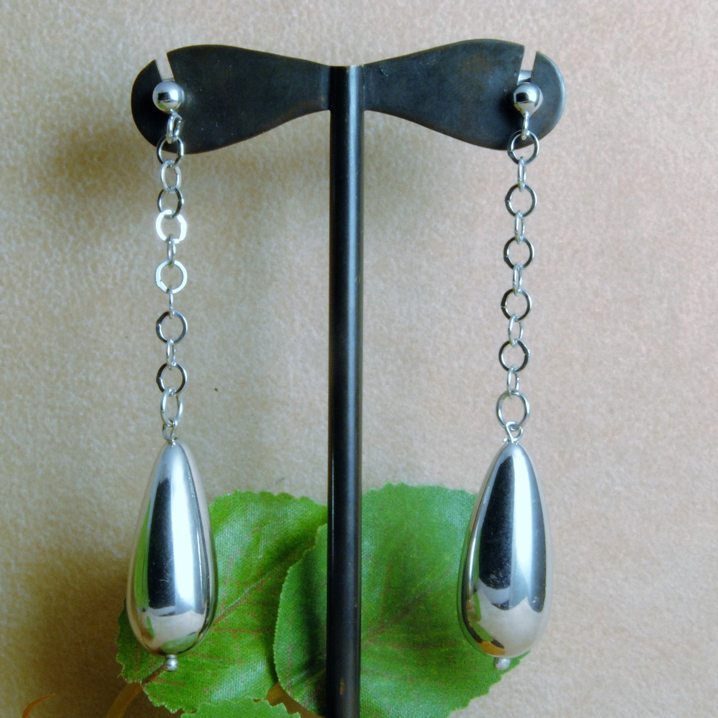 "Drop" sterling silver earrings