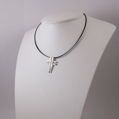 Double Designed Cross (Silver) - Katerina Roukouna