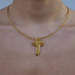 Double Designed Cross (Gold Plated) - Katerina Roukouna