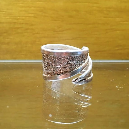 Egraved silver ring
