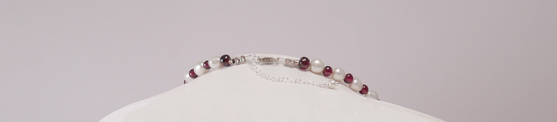 Pearls, Garnets, and Sterling Silver - Katerina Roukouna