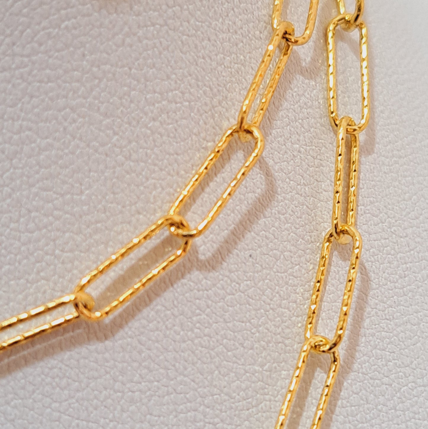 Gold plated sterling silver chain-F