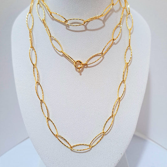 Gold Plated sterling silver chain-G