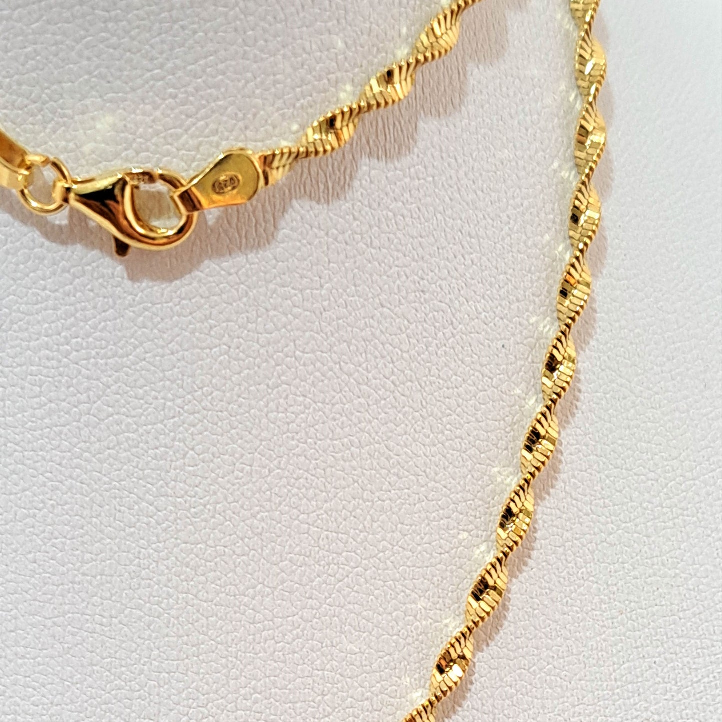 Gold plated sterling silver chain -B