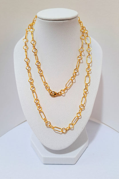 Gold plated sterling silver chain-D