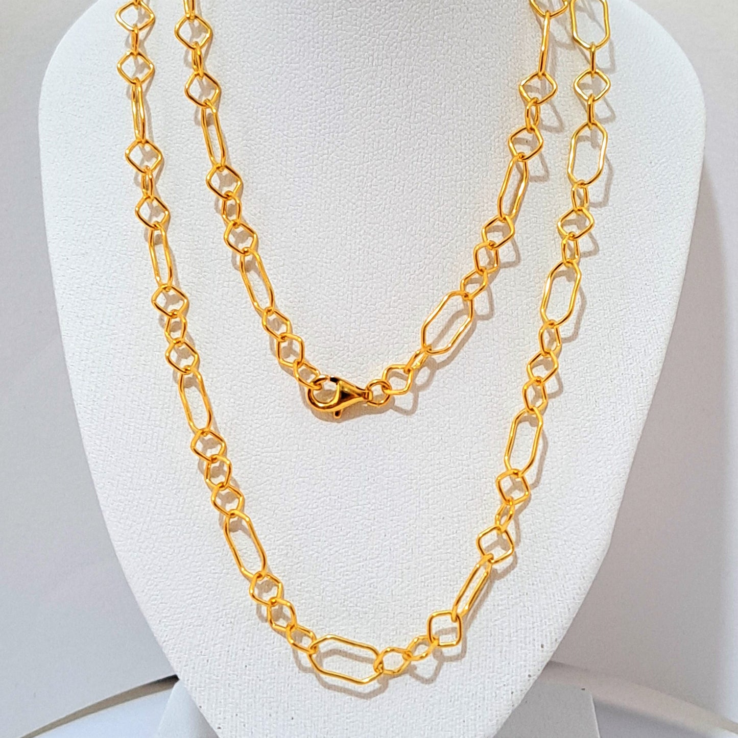 Gold plated sterling silver chain-D