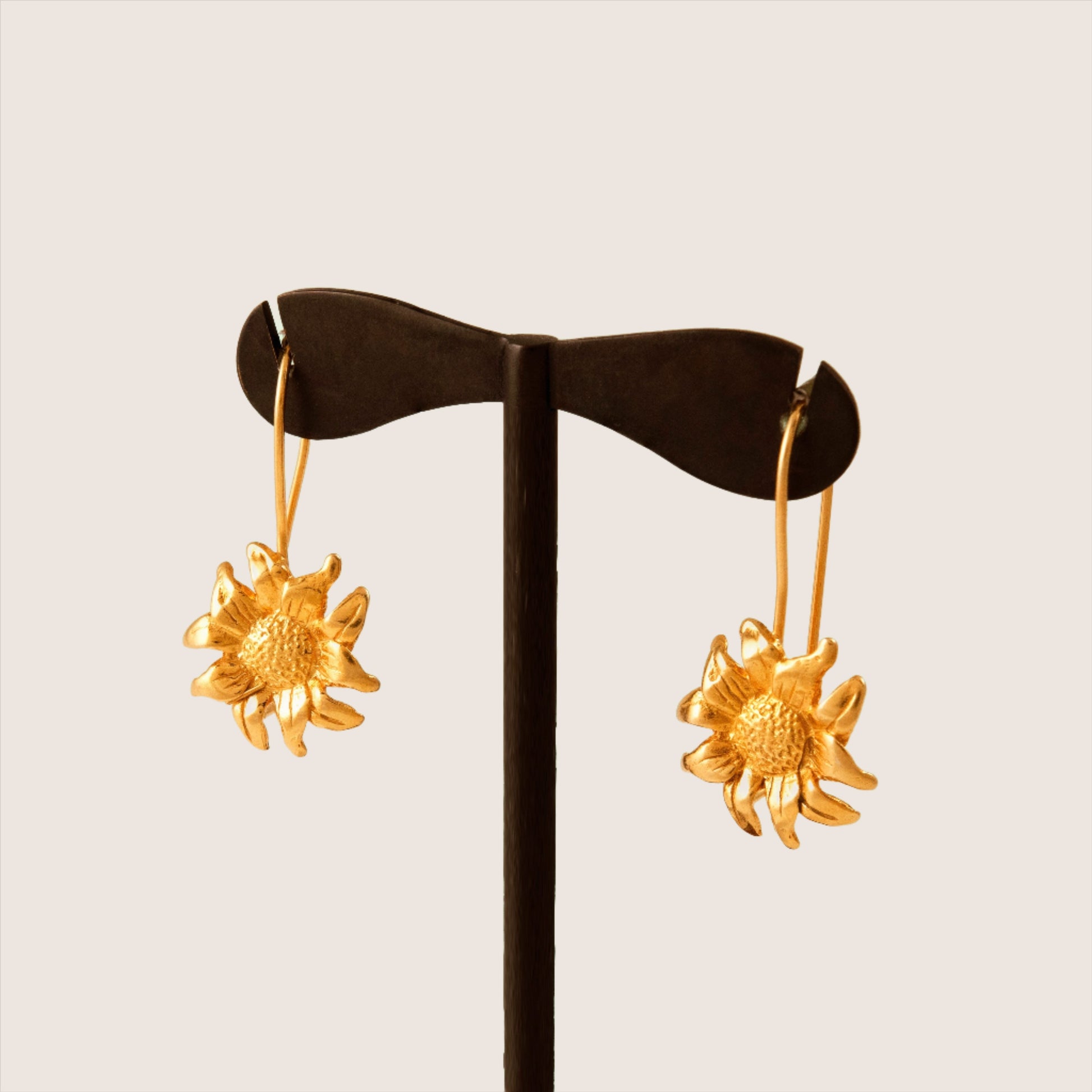 Helianthus - Gold plated silver  earrings